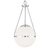 Meridian 13" Wide Abstract Pendant Chrome