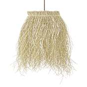 Meridian 16" Wide Abstract Pendant Natural Rattan