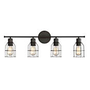 Meridian 4 Light 32" Wide Bathroom Vanity Light Oil Rubbed Bronze