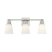 Meridian 3 Light 23" Wide Bathroom Vanity Light Brushed Nickel