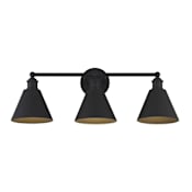 Meridian 3 Light 27" Wide Bathroom Vanity Light Matte Black