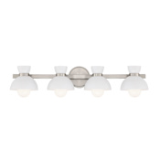 Meridian 4 Light 34" Wide Vanity Light Brushed Nickel