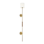 Meridian 55" Tall Wall Sconce Natural Brass