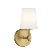 Meridian 10" Tall Wall Sconce Natural Brass