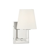Meridian 10" Tall Wall Sconce Polished Nickel