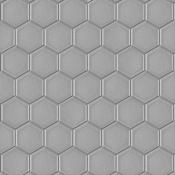 Merola Tile Metro - 2" x 2" Hexagon Geometric Floor and Wall Mosaic Tile - Glossy Tile Visual - Sold by Carton (10 SF/Carton) Light Gray