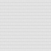 Merola Tile Expressions - 1" x 2" Rectangle Brick Floor and Wall Mosaic Tile - Glossy Glass Visual - Sold by Sheet (1 SF/Sheet) White