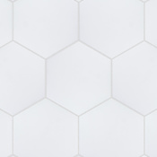 Merola Tile Horizon Hex 8 in. x 9 in. Hexagon Floor and Wall Tile - Smooth Visual - Sold by Carton (8.88 SF/Carton)
 Blanco