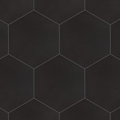 Merola Tile Textile Basic Hex - 9" x 10" Solid Floor and Wall Tile - Textured Visual - Sold by Carton (11.5 SF/Carton) Black