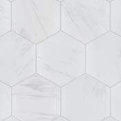 Merola Tile Eterno Carrara - 9" x 10" Solid Floor and Wall Tile - Textured Visual - Sold by Carton (11.5 SF/Carton) White Marble
