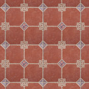 Merola Tile Sevilla - 18" x 18" Encaustic Floor and Wall Tile - Matte Visual - Sold by Pallet (71.04 SF/Pallet) Terracotta