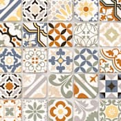Merola Tile Benisa - 6" x 6" Encaustic Floor and Wall Tile - Glossy Visual - Sold by Carton (9.36 SF/Carton) Decor Aida