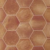 Merola Tile Sentier Hex - 6" x 6" Geometric Floor and Wall Tile - Textured Visual - Sold by Carton (5.4 SF/Carton) des Ocres