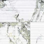 Merola Tile Touche Pleated Deco - 12" x 24" Rectangle Floor and Wall Tile - Satin Visual - Sold by Carton (11.58 SF/Carton) Jade