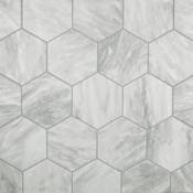 Merola Tile Classico Bardiglio Hex - 7" x 8" Hexagon Wall Tile - Textured Visual - Sold by Carton (7.5 SF/Carton) Light