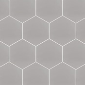 Merola Tile Hexatile - 7" x 8" Hexagon Floor and Wall Tile - Textured Visual - Sold by Carton (7.5 SF/Carton) Gris