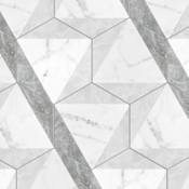 Merola Tile Classico Carrara - 7" x 8" Hexagon Wall Tile - Glossy Visual - Sold by Carton (7.5 SF/Carton) Peak
