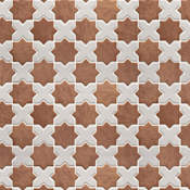 Merola Tile Sentier des cotto - 12" x 12" Geometric Floor and Wall Tile - Textured Visual - Sold by Carton (10 SF/Carton) Brown
