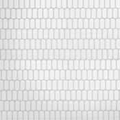 Merola Tile Hudson Capsule - 12" x 13" Geometric Floor and Wall Tile - Satin Visual - Sold by Carton (11.4 SF/Carton) White