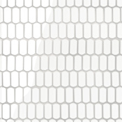 Merola Tile Hudson Capsule - 12" x 13" Geometric Floor and Wall Tile - Satin Visual - Sold by Carton (11.4 SF/Carton) White