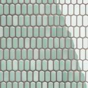 Merola Tile Hudson Capsule - 12" x 13" Geometric Floor and Wall Tile - Satin Visual - Sold by Carton (11.4 SF/Carton) Green