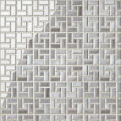 Merola Tile Hudson Spiral - 13" x 13" Block Random Floor and Wall Tile - Glossy Visual - Sold by Carton (11.3 SF/Carton) Grey Eye