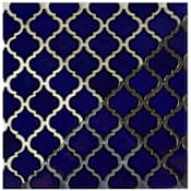 Merola Tile Hudson Tangier - 2" x 2" Specialty Arabesque/Baroque Floor and Wall Mosaic Tile - Glossy Visual - Sold by Carton (11 SF/Carton) Blue Eye