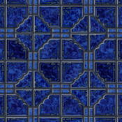 Merola Tile Moonbeam - 12" x 12" Specialty Geometric Floor and Wall Mosaic Tile - Glossy Porcelain Visual - Sold by Carton (10.1 SF/Carton) Blue Cloud