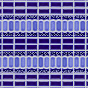 Merola Tile Modena - 11" x 13" Rectangle Geometric Floor and Wall Mosaic Tile - Glossy Porcelain Visual - Sold by Carton (10.6 SF/Carton) Cobalt Blue