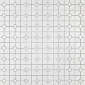 Merola Tile Oxford - 11" x 11" Specialty Dot-Mounted Floor and Wall Mosaic Tile - Textured Porcelain Visual - Sold by Carton (9.2 SF/Carton) White