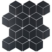Merola Tile Sample Only of FKORHOM Matte Black