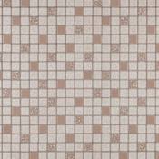 Merola Tile Crystalline Square - 1" x 1" Square Floor and Wall Mosaic Tile - Textured Tile Visual - Sold by Carton (10.2 SF/Carton) Beige