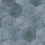 Merola Tile Matter - 8" x 9" Hexagon Floor and Wall Tile - Glossy, Matte Visual - Sold by Carton (3.8 SF/Carton) Blue