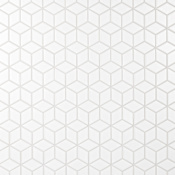 Merola Tile Metro Rhombus - 2" x 3" Diamond Cubed Floor and Wall Mosaic Tile - Matte Tile Visual - Sold by Carton (9 SF/Carton) White