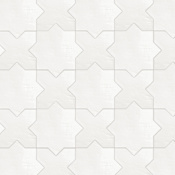 Merola Tile Argile Star - 7" x 7" Geometric Floor and Wall Tile - Glossy Visual - Sold by Sheet (0.42 SF/Sheet) Bianco