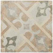 Merola Tile D'Anticatto Decor - 9" x 9" Square Floor and Wall Tile - Textured Visual - Sold by Carton (11 SF/Carton) Laterza