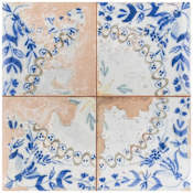 Merola Tile Kings - 18" x 18" Square Floor and Wall Tile - Glossy, Matte Visual - Sold by Carton (10.95 SF/Carton) Ornate