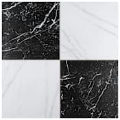 Merola Tile Sample Only of FPE18RUZ Marbled Black / White