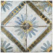 Merola Tile Kings Marrakech - 18" x 18" Square Floor and Wall Tile - Textured Visual - Sold by Carton (10.95 SF/Carton) Blue