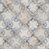 Merola Tile Artisan - 13" x 13" Square Floor and Wall Tile - Textured Visual - Sold by Carton (12 SF/Carton) White / Blue / Sepia