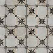 Merola Tile Kings - 18" x 18" Square Floor and Wall Tile - Textured Visual - Sold by Carton (10.95 SF/Carton) Off White and Black