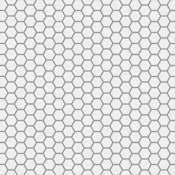 Merola Tile Hudson Hex - 1" x 1" Hexagon Penny Floor and Wall Mosaic Tile - Glossy Tile Visual - Sold by Carton (11.2 SF/Carton) Crystalline White