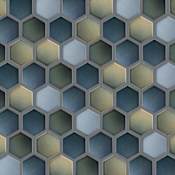 Merola Tile Hudson - 2" x 2" Hexagon Geometric Floor and Wall Mosaic Tile - Glossy Visual - Sold by Carton (9.7 SF/Carton) Atlantis Blue