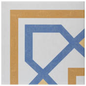 Merola Tile Revival - 8" x 8" Encaustic Tile - Textured Visual - Sold by Sheet (0.43 SF/Sheet) Corner