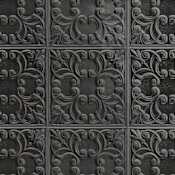 Merola Tile Victorian Tin - 17" x 17" Encaustic Wall Tile - Satin Visual - Sold by Carton (12.59 SF/Carton) Tin Black