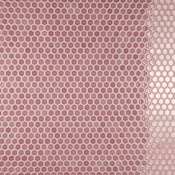 Merola Tile Tribeca Hex - 1" x 1" Hexagon Penny Floor and Wall Mosaic Tile - Glossy Tile Visual - Sold by Carton (8.6 SF/Carton) Blush