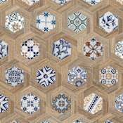 Merola Tile Gador - 9" x 11" Hexagon Floor and Wall Tile - Matte Visual - Sold by Carton (8.16 SF/Carton) Brown