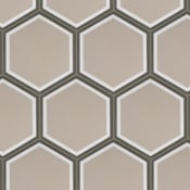 Merola Tile Cemento - 8" x 9" Hexagon Floor and Wall Tile - Glossy Visual - Sold by Carton (4.56 SF/Carton) Channel