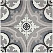 Merola Tile Cemento - 8" x 8" Square Floor and Wall Tile - Glossy Visual - Sold by Carton (5.4 SF/Carton) Storm