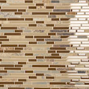 Merola Tile Tessera Piano - 12" x 12" Rectangle Linear Wall Mosaic Tile - Glass Textured Visual - Sold by Carton (9.9 SF/Carton) Brixton
